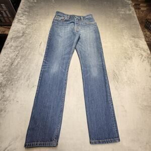 Levi's 501 Jeans Womens 26x32 Blue Medium Wash Straight Classic Denim Pockets